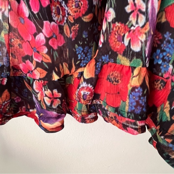 GOODNIGHT MACAROON AURORA LONG SLEEVE FLORAL DRESS size medium - Picture 8 of 10